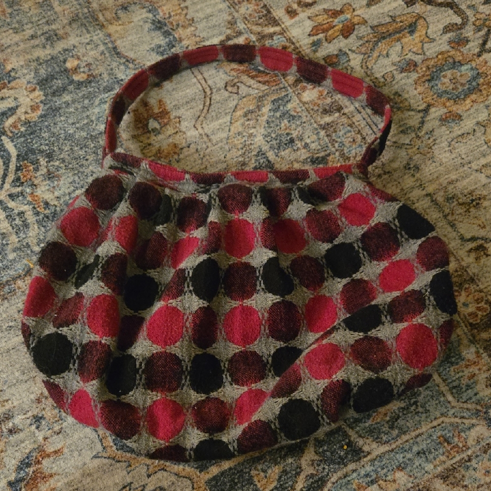 Stylish Pink and Black Polka Dot Women's Bag